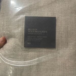 Restoration Hardware Belgian Textured Linen Curtain - Cream
